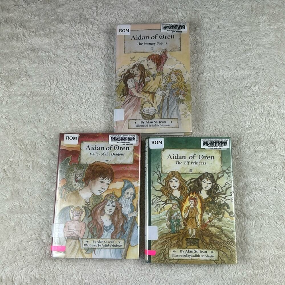 Aidan of Oren Lot of 3‎ HC good fantasy adventure novels complete set Alan Jean